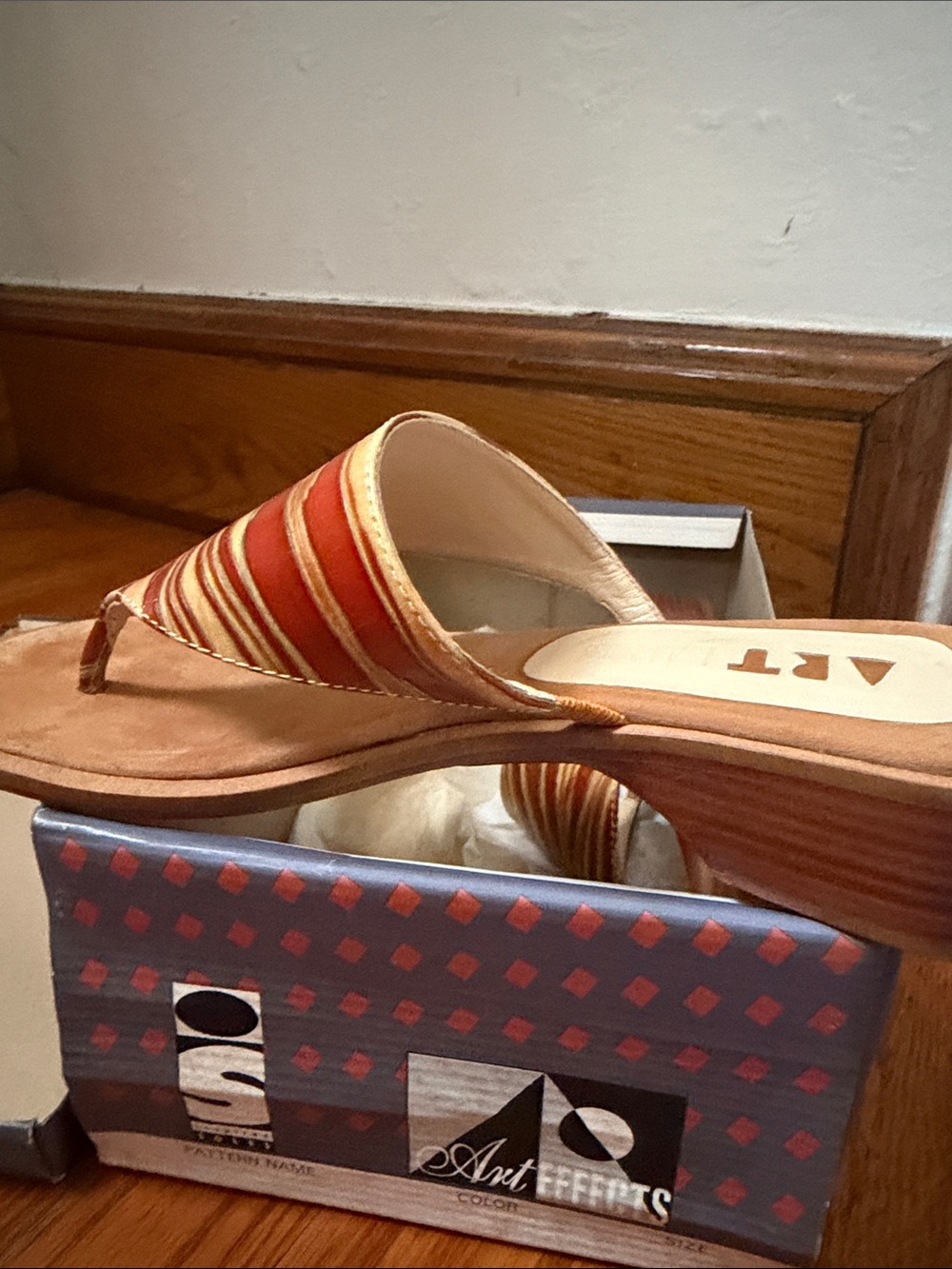 art class Blue and White Women's Sandals